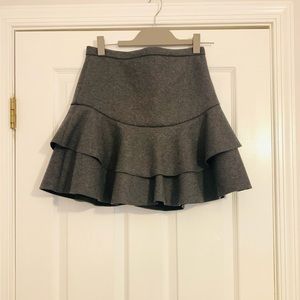 New JCrew Wool Ruffled Skirt